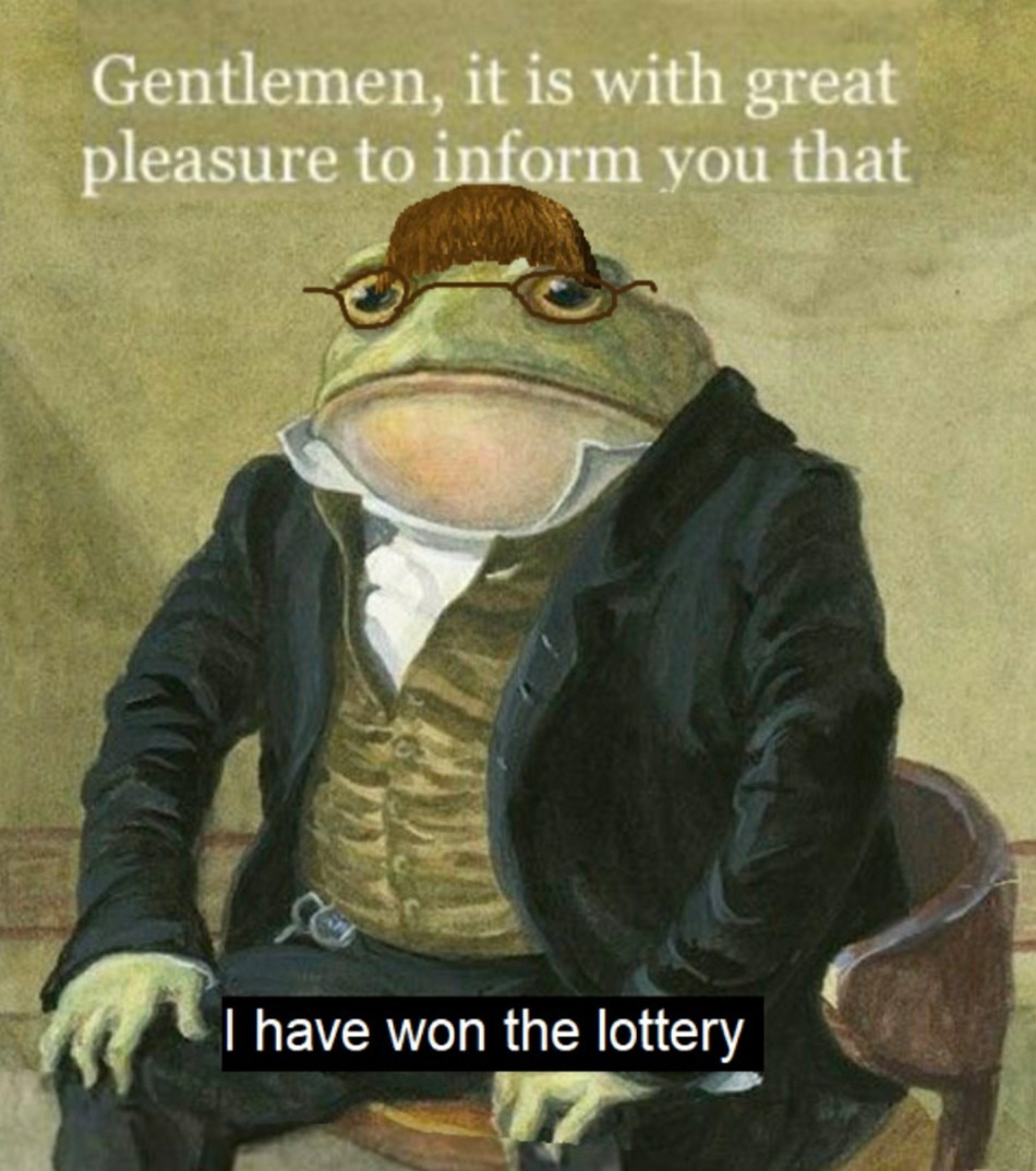 Who won the lottery? - meme