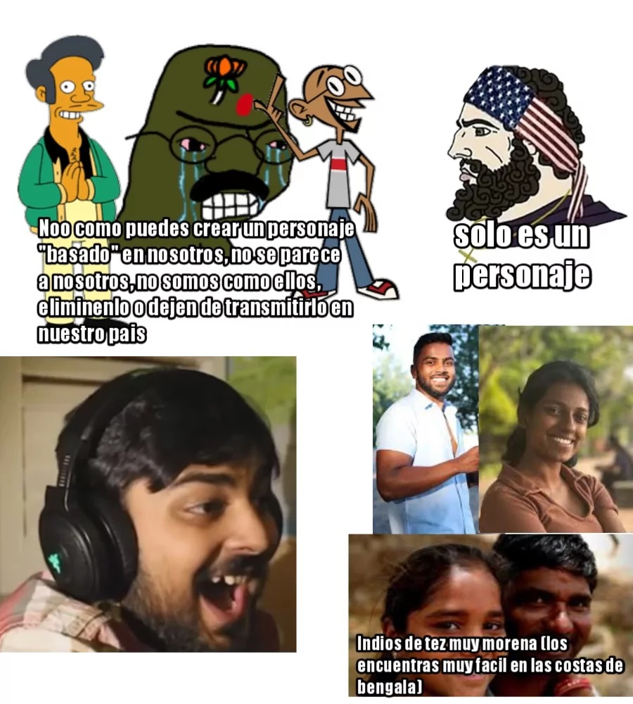 la gente de la india son reeeee feoooos - meme
