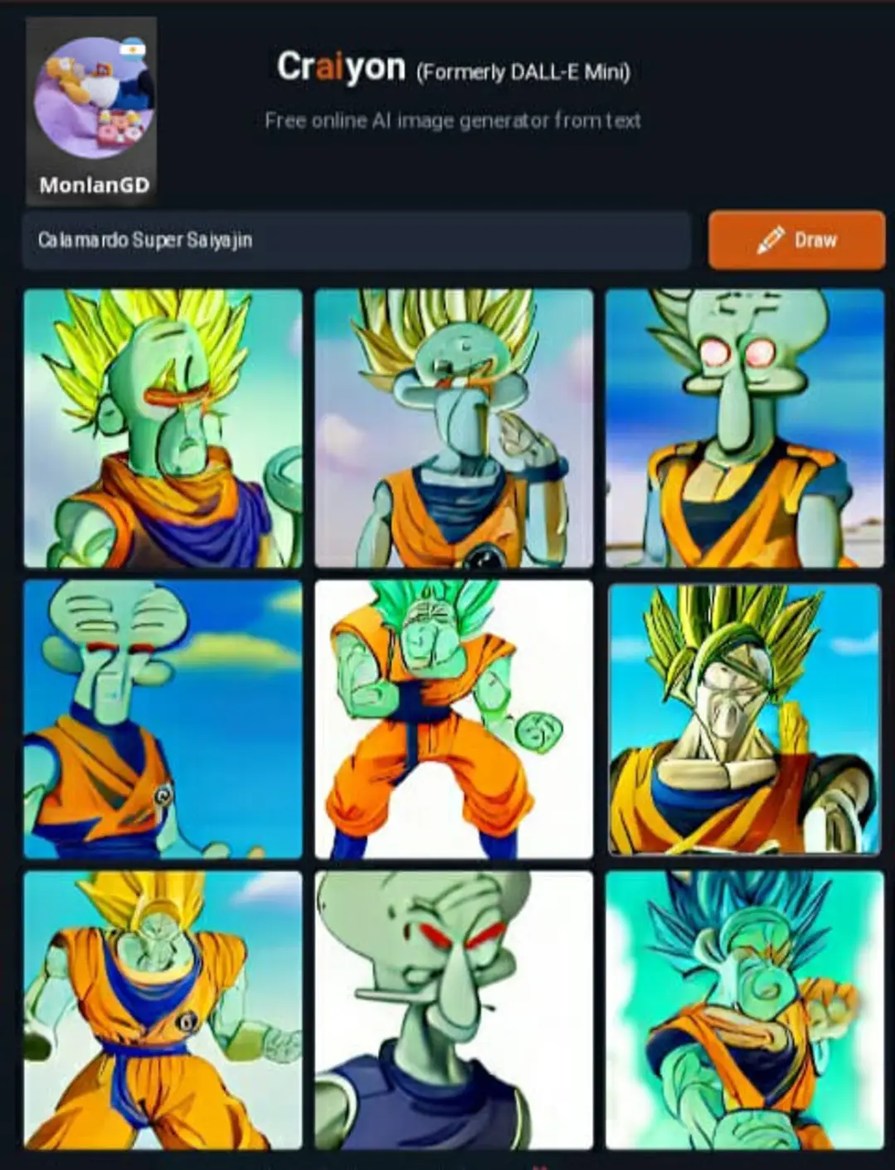 Calamardo Super Saiyajin - meme