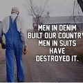 Men in denim built the country