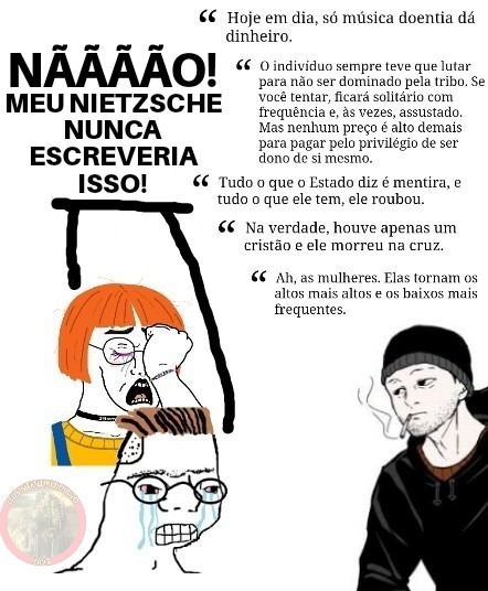 Não sou niilista, mas vi isso nesses sites de citação e decidi compartilhar. - meme