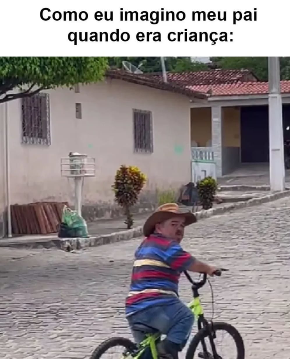 Meu pai quando era criança - meme