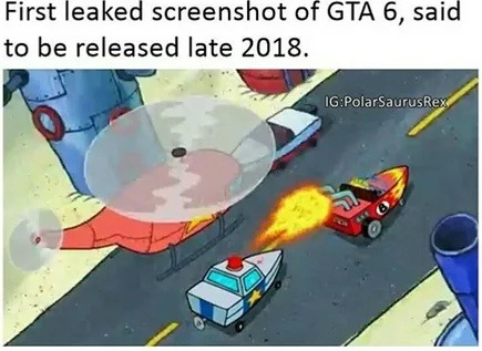 Leaked GTA 6 screenshot from 2018… yeah sure bro - meme