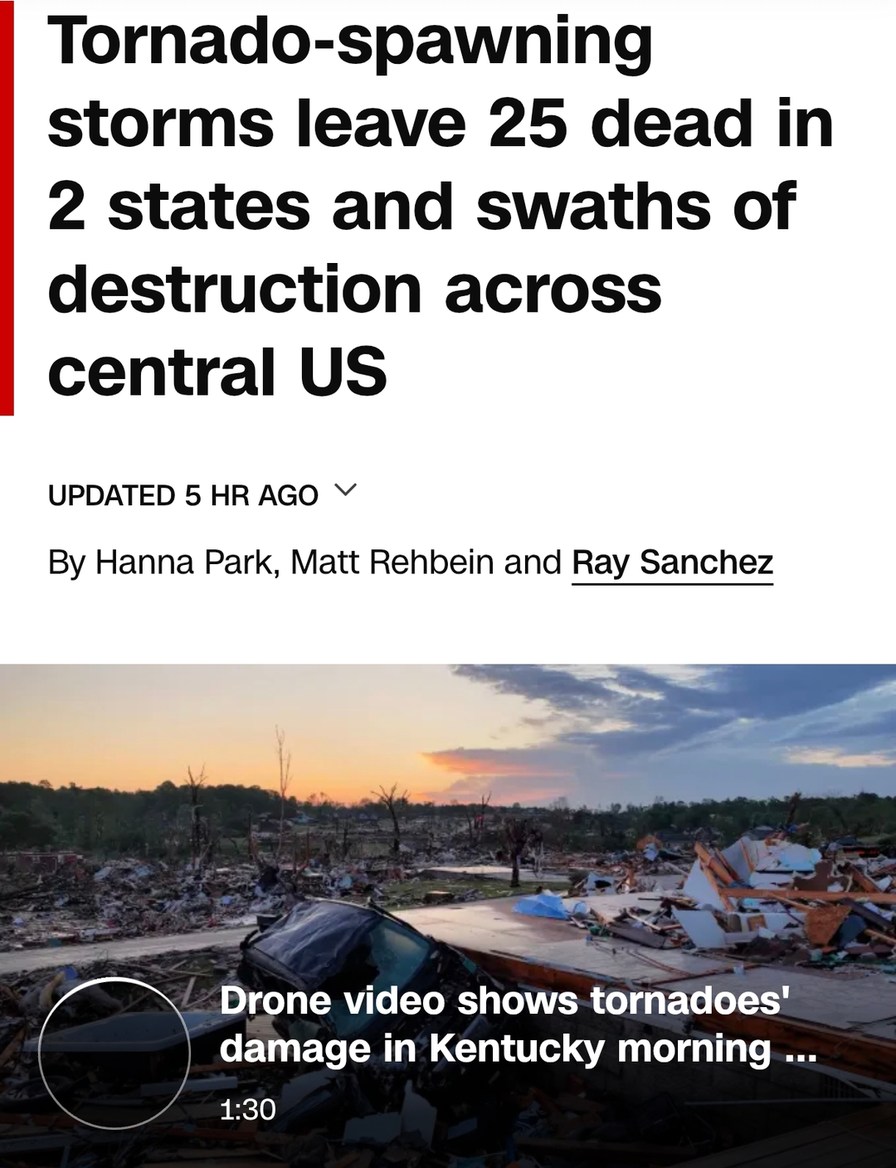 Tornado storms leave 25 dead and the US heartland wrecked - meme