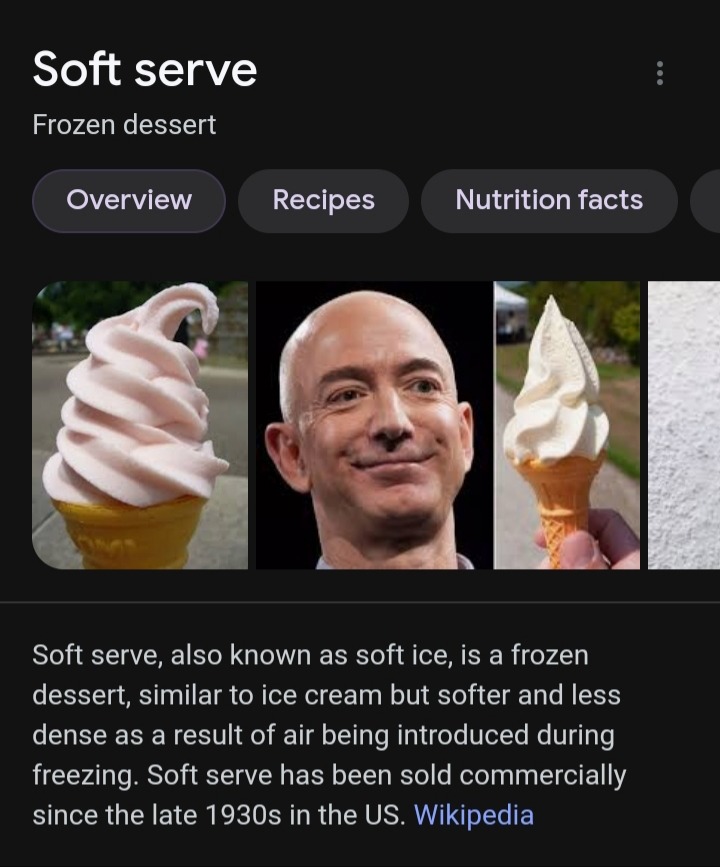 Looked up "Soft Serve" on Google - meme