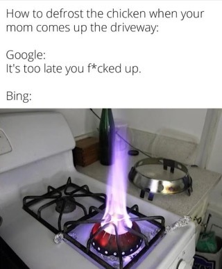 Bing to the rescue - meme