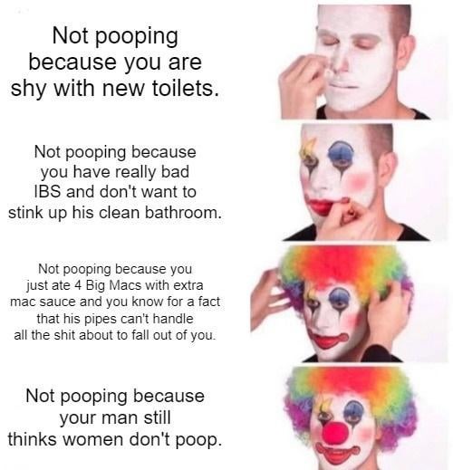 Pooping in relationships - meme