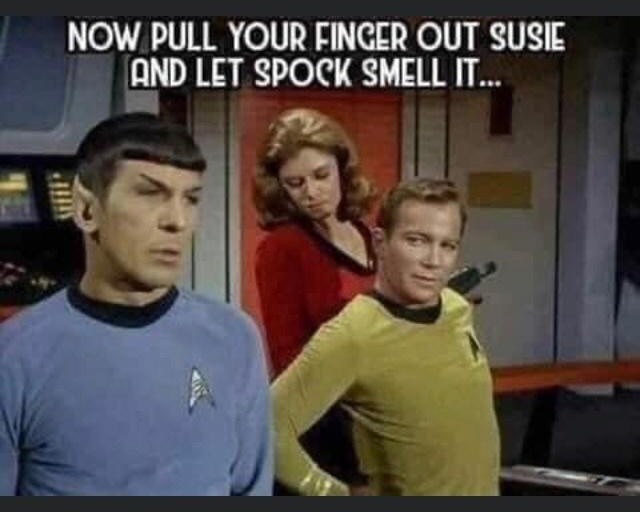 Take a big sniff Spock - meme