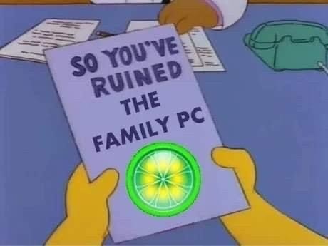 title definitely ruined family PC with LimeWire - meme