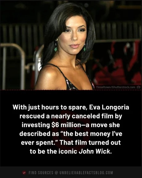 Eva Longoria saved John Wick - meme