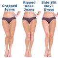 how woman shave their body for different type of pants