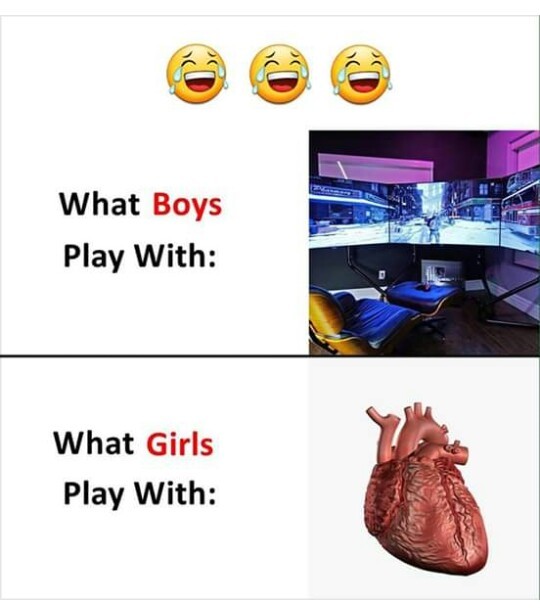 What girls play with - meme