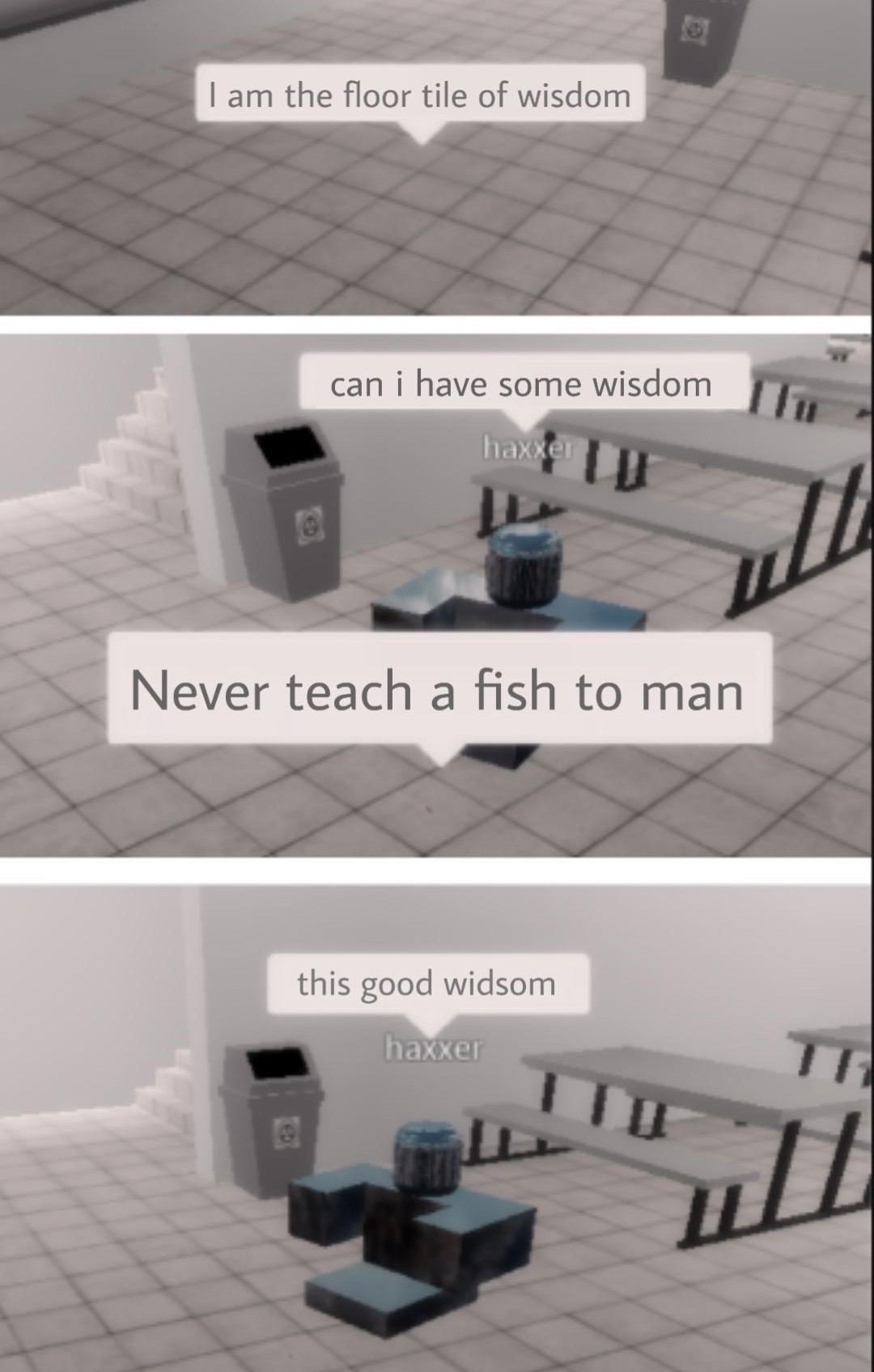 Man fish man man - meme