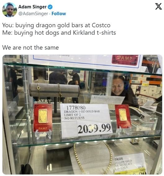 Costco gold bars meme