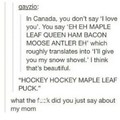 Hockey maple syrup moose moose