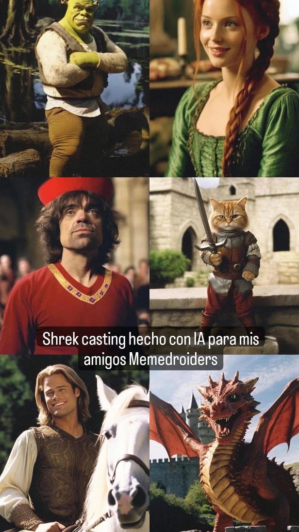 El casting de Shrek hecho con AI - meme