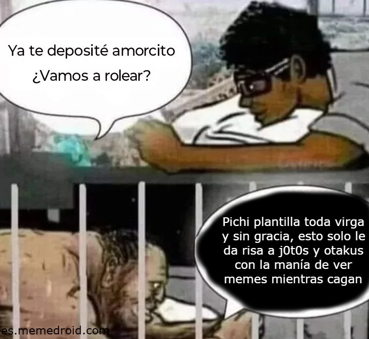 el negro de arriba se parece mucho a christiandown kjjjjjj - meme