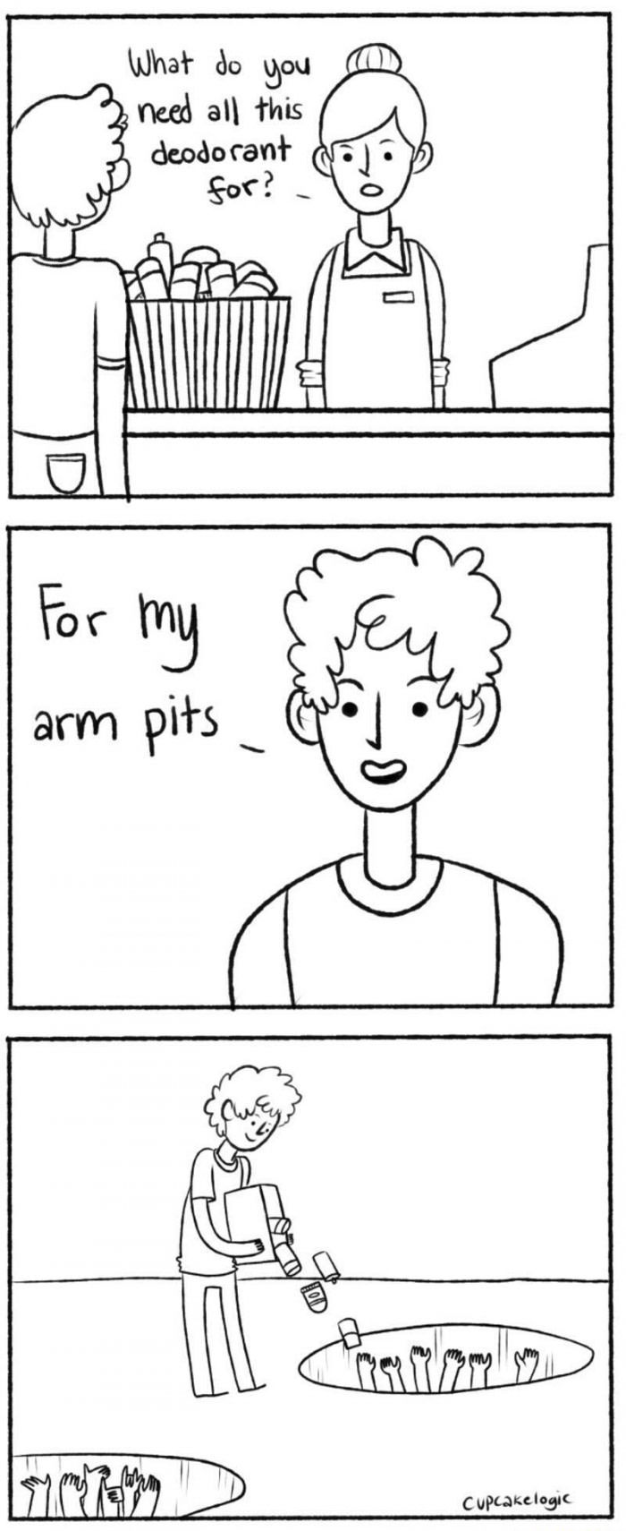my armpits stink - meme