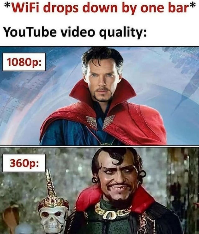 watching doctor strange 2 in a suspicious page - meme