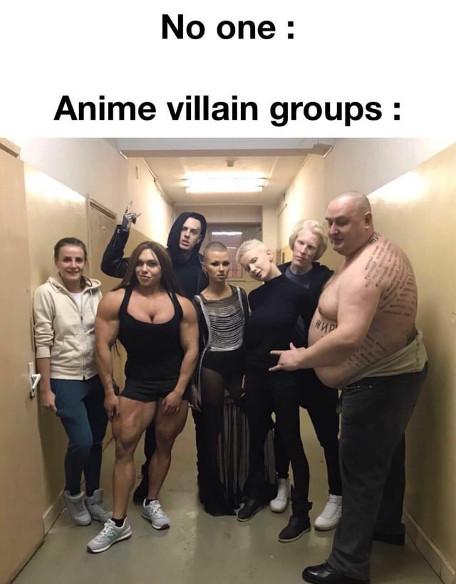 Anime villain groups - meme
