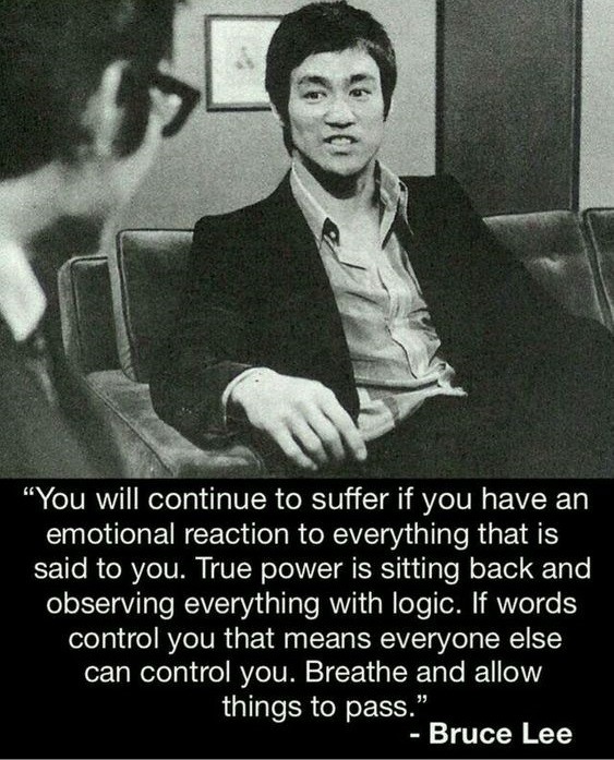 True words by Bruce Lee - meme