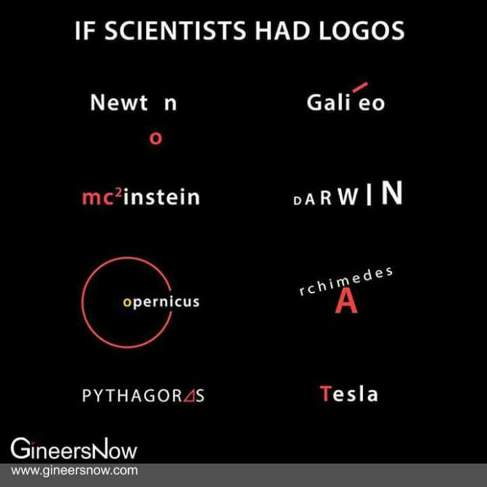 If scientists had logos - meme