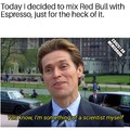 Red Bull+espresso=science