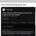 I think it's 5 hours, double the energy