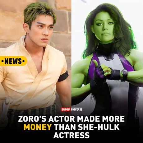 Zoro's actor made more money than She-Hulk actress - meme