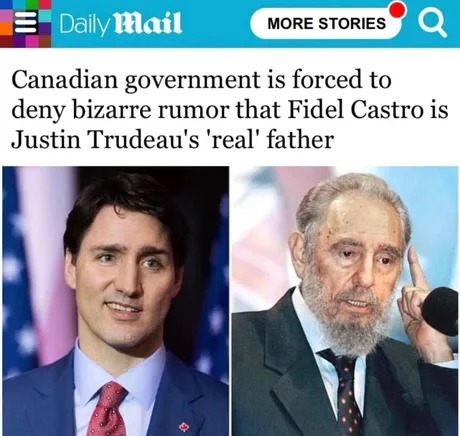 Trudeau and Fidel Castrol rumor - meme