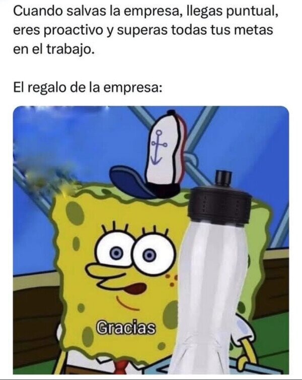 Salvas la empresa y te lo agradecen con un 'gracias' - meme