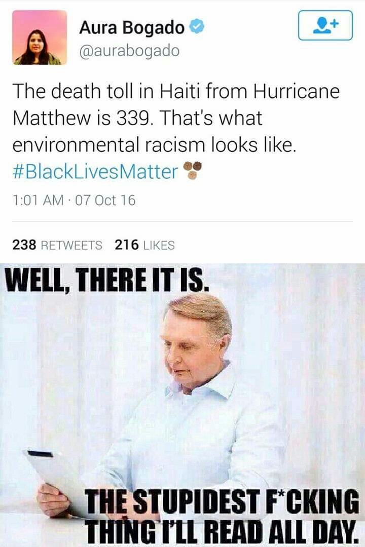 Hurricane lives matter - meme