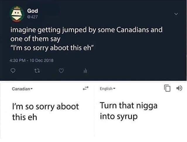 As a Canadian it's true - meme