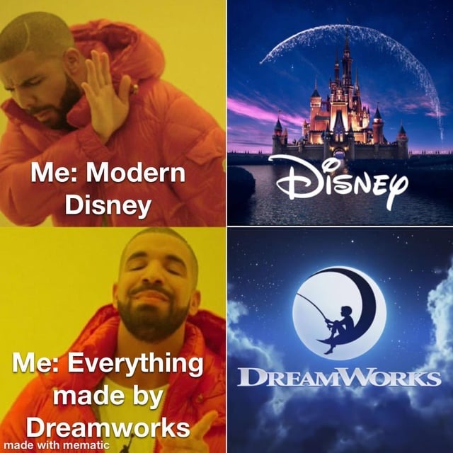 Dreamworks vs Disney - meme