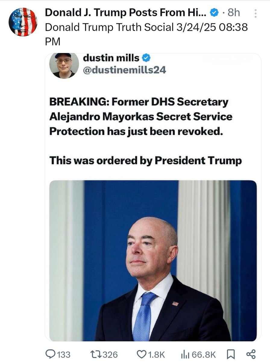 Trump takes another shot – this time at Secret Service protection - meme