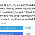 LMAO IF MY BIRD SAID THIS I WOULDN'T EVEN BE MAD