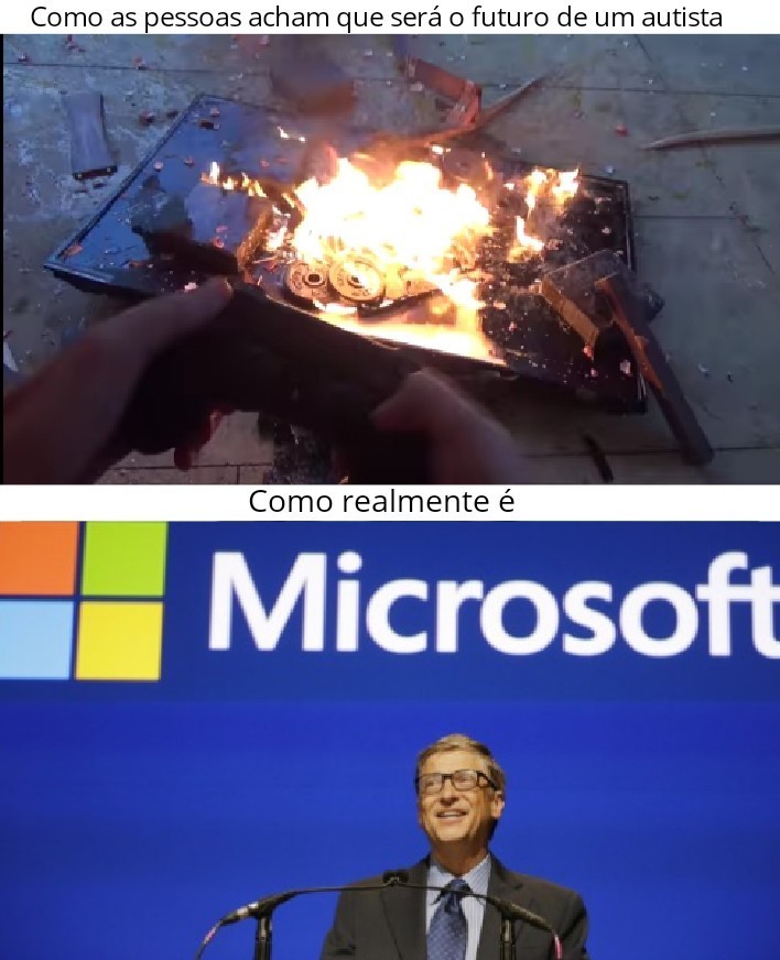 Bill Gates ricão foda-se - meme