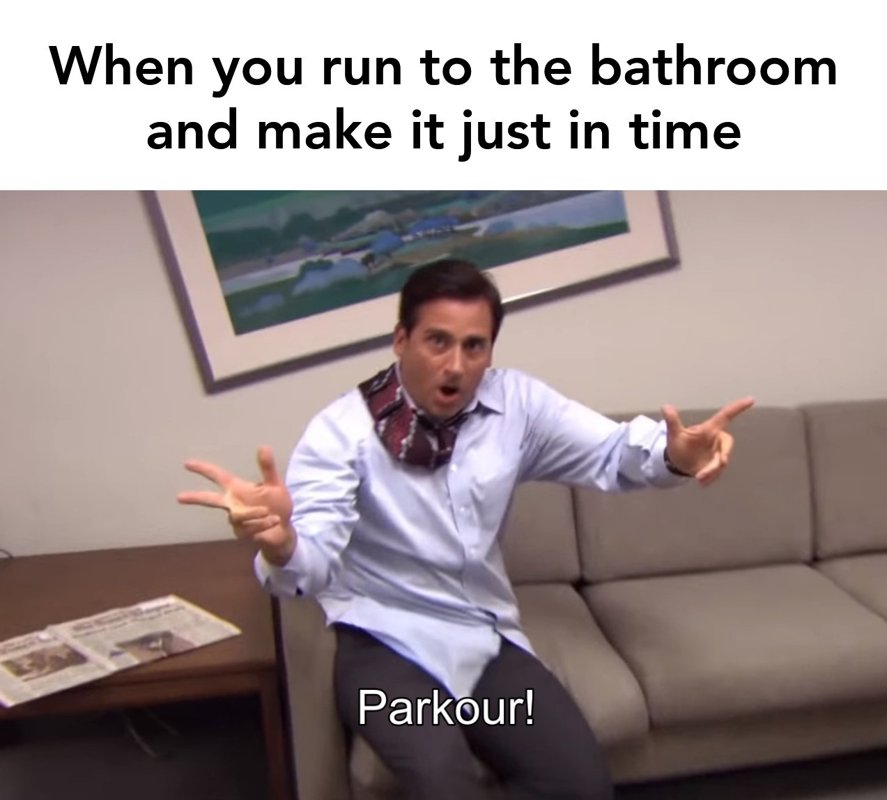 Hardcore parkour - meme