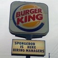 Sign Needs Spacing - I guess Spongebob sold himself for corporate wrath and is now running things.