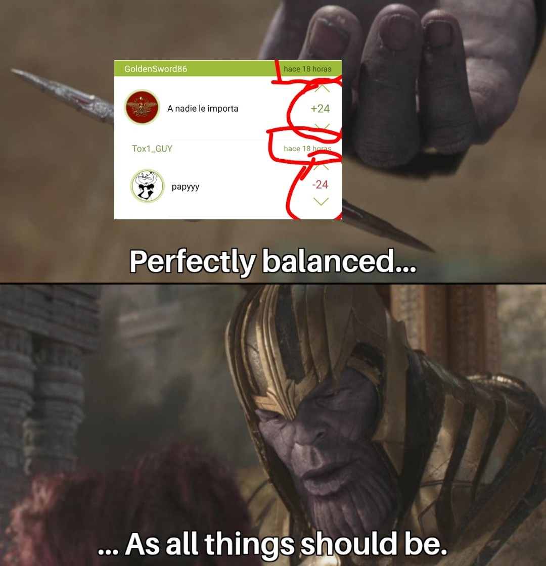 Perfecto equilibrio - meme