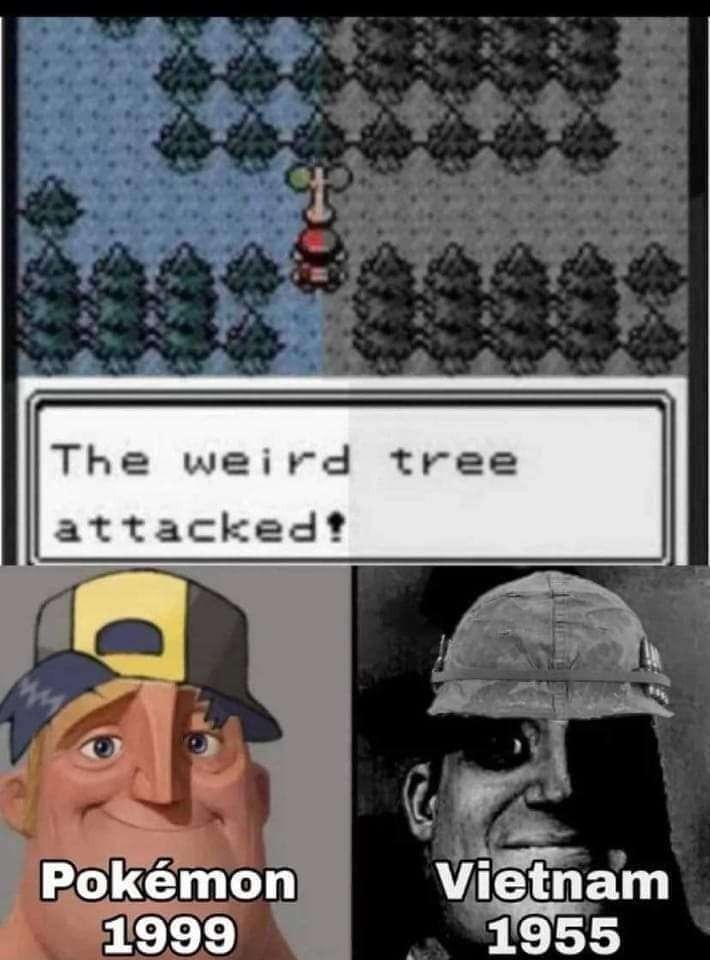Weird tree attack - meme