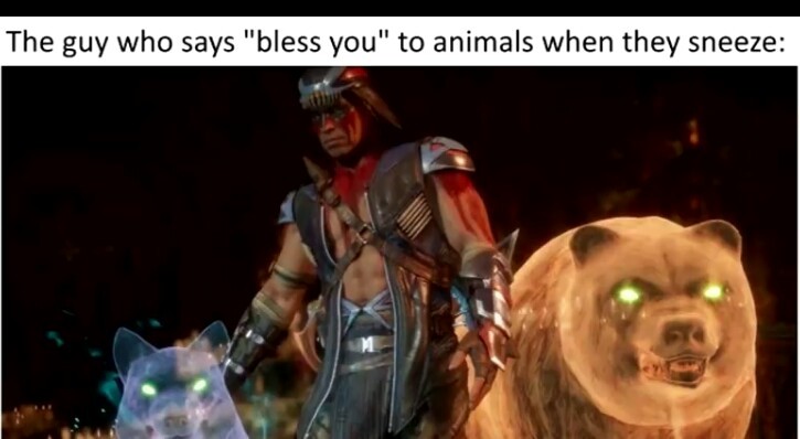 Dog sneezes tho - meme