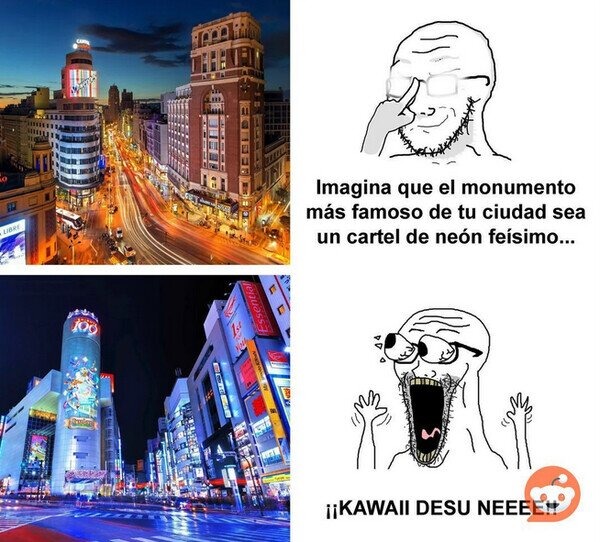 La realidad de los fanboys de japón - meme