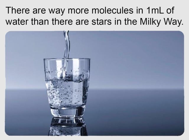 One ml of water flexing on the Milky Way - meme