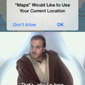 Maps would like to use your current location