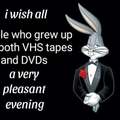 I wish all people who grew up with both VHS tapes and DVDs a very pleasant evening!