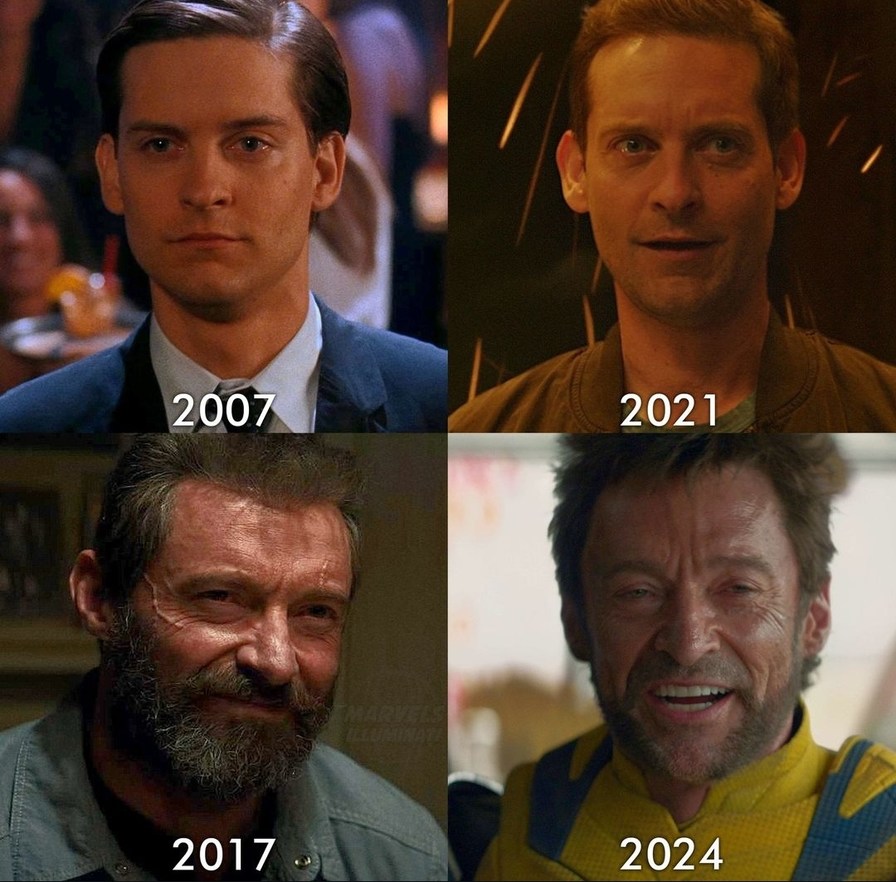 Spiderman and Wolverine through time - meme