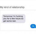 My kind of relationship
