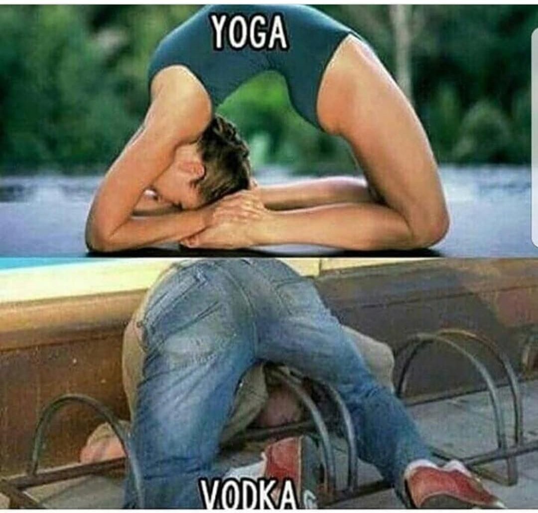 Vodka vs Yoga - meme