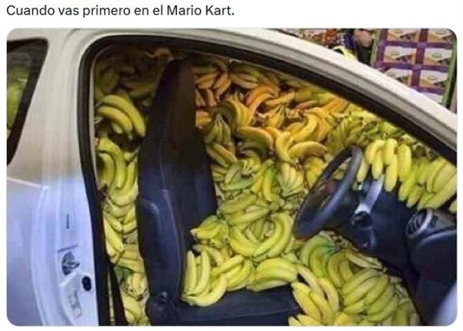 Primero en el Mario Kart - meme